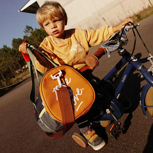 Сумка спортивная Hello Hossy "Mini Marine", темно-серый микс с бежевым